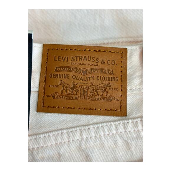 Levis Jeans Women 27x28 Premium Wedgie Straight Pink Button Fly High Rise‎ Big E - Picture 9 of 16